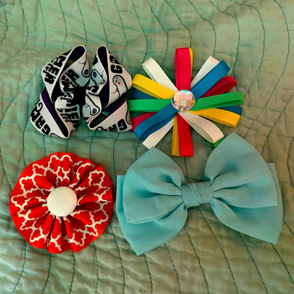 Hair bow hair clasp bundle